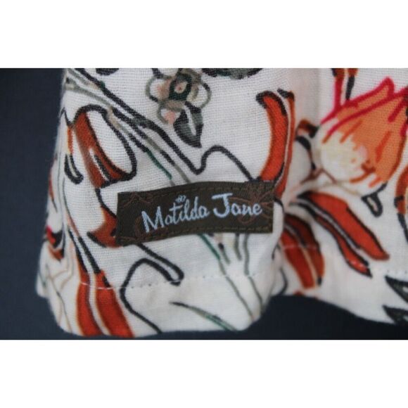 Matilda Jane Heart to Heart Meadow Brook Floral Gauze Collared Blouse 8 - Picture 7 of 8